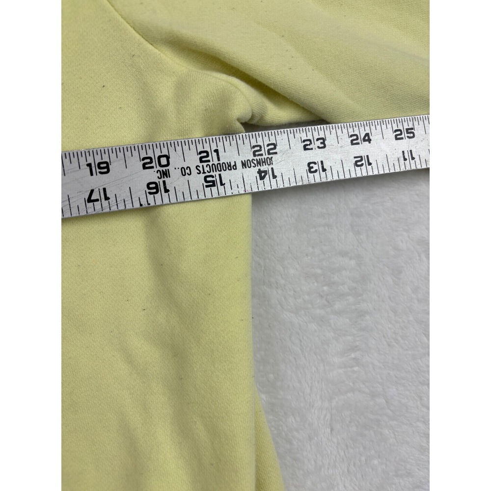 2000s Nike Air Jordan Jumpman Mens Large Yellow Fleece Pullover Raglan Sleeve - Picture 7 of 8